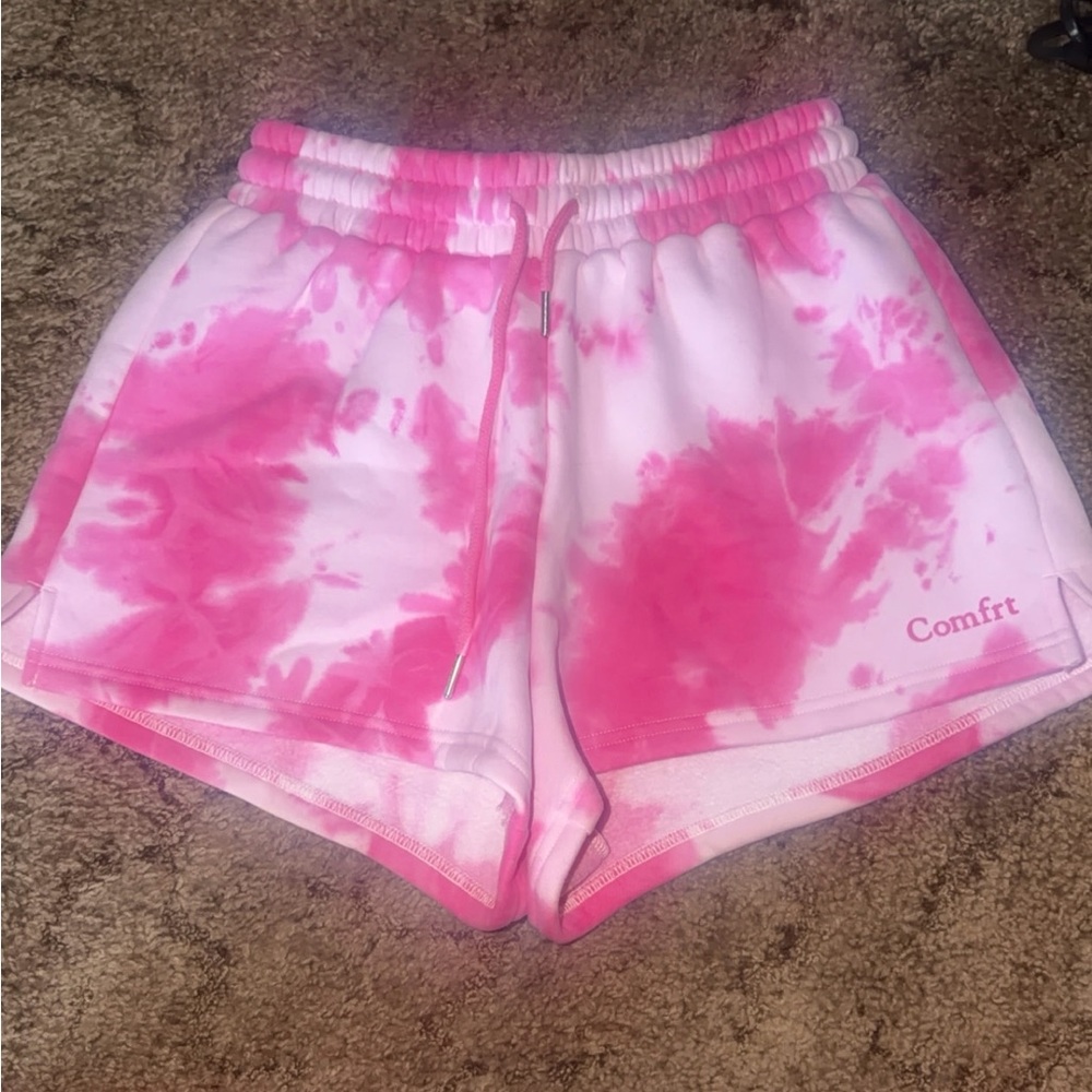 Comfrt Tie-Dye Pink Athletic Shorts